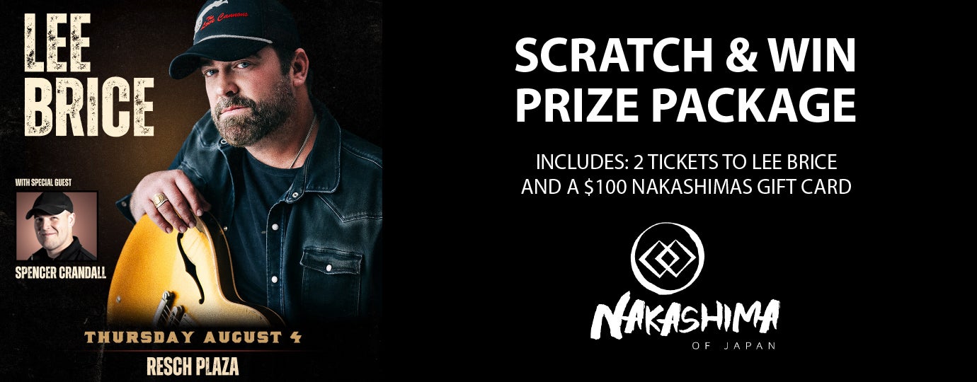 Lee Brice Scratch & Win Enter your information below to enter the