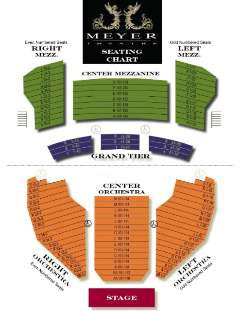 Filene Center Seating Chart